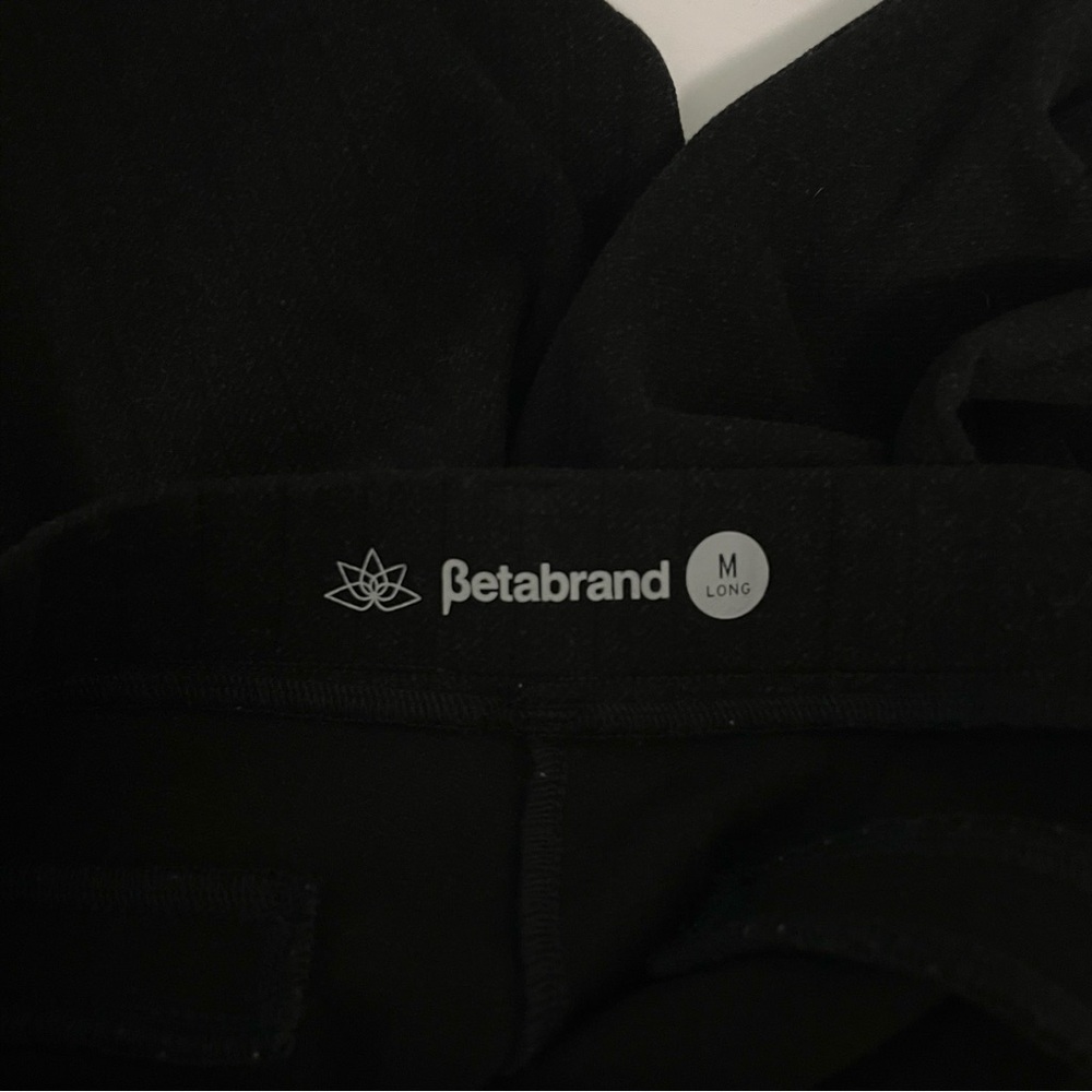 Betabrand Black Yoga Boot Leg Dress Trouser Pants M Long - Picture 12 of 13